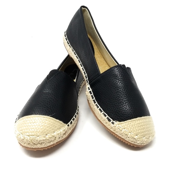 Forever Young Shoes - Women Flat Espadrilles, E-2815, Black